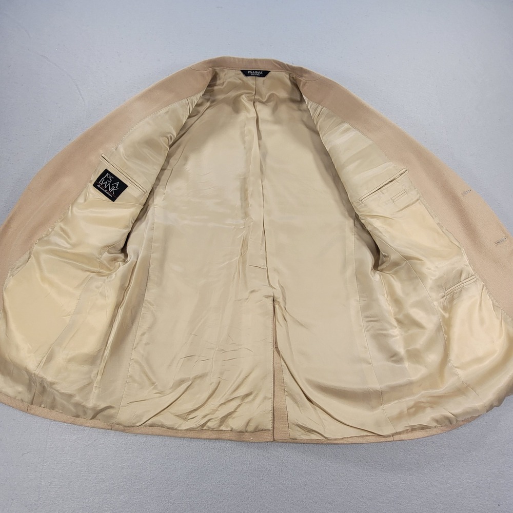 Jos A Bank Sport Coat Signature Collection Silk Camel Hair Blazer Tan Men's‎ 43R - Picture 9 of 10